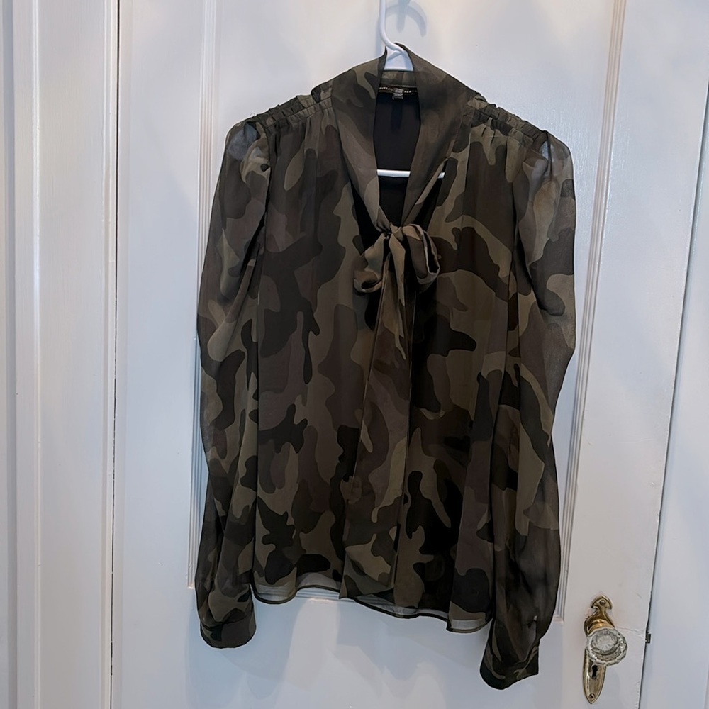 Camo print blouse